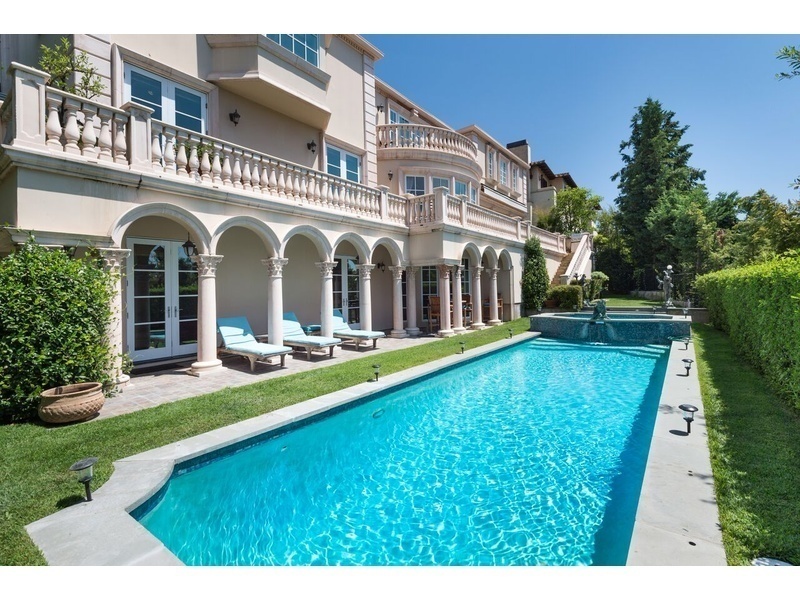A six bedroom, eight bathroom Mediterranean estate available in Bel air for about $6 million
