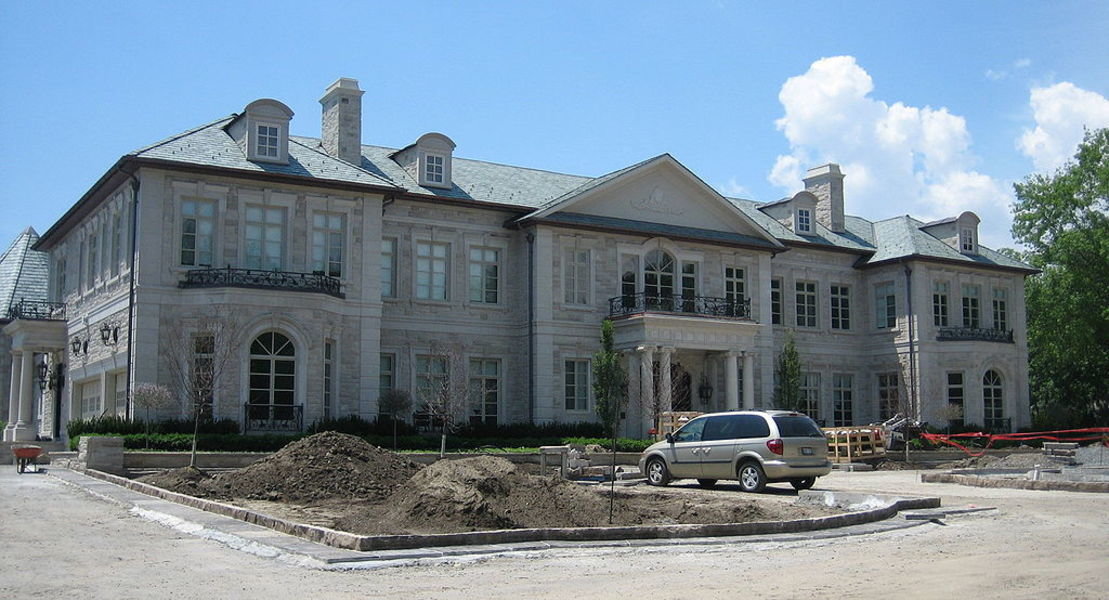 The home at Bridle Path under construction