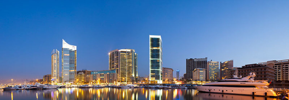The Beirut skyline from Zaitunay Bay.