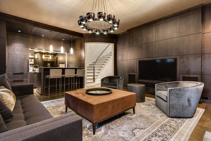 The living area at recently constructed 25 Cedar St. in Chicago, which is listed at $7.65 million.